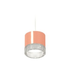 Suspended lamp with composite crystal Ambrella Light, XP8122030, GX53 LED 12 W, color is pink, transparent, white sand