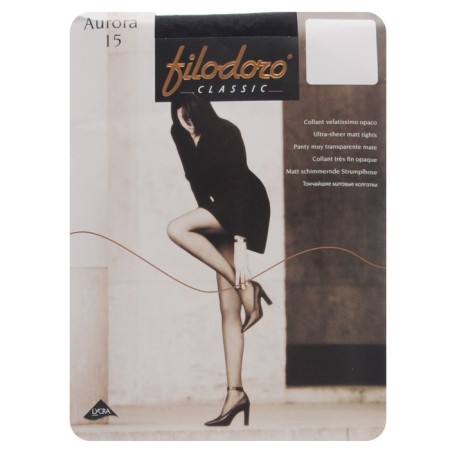 Women's tights Filodoro aurora, 15 den, size 5, color Nero