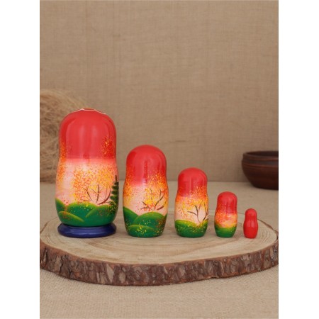 Matryoshka "Temple" 5 puppet-1