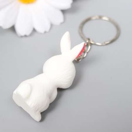 Plastic keychain "White Rabbit" MIX 2x2x4.2 cm-3