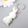 Plastic keychain "White Rabbit" MIX 2x2x4.2 cm