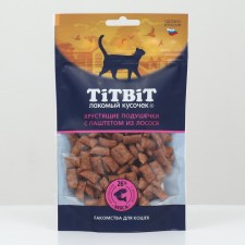Titbit crispy pellets with salmon salmon paste