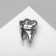 Brooch "Tooth" with braces, the color of silver-gold