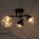 Ceiling chandelier "Arron" E27 3x40W Black 49x49x24cm
