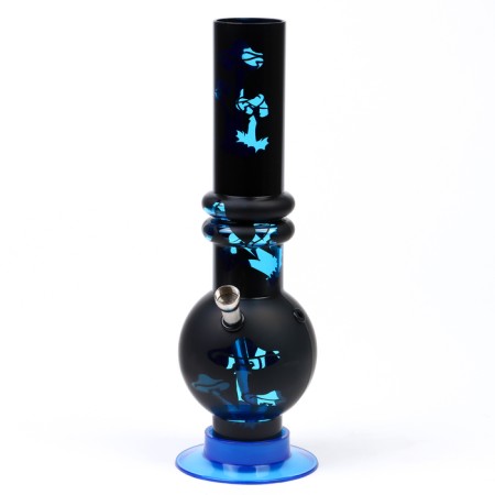 Bong, H-32 cm, "mushrooms", acrylic, blue-1