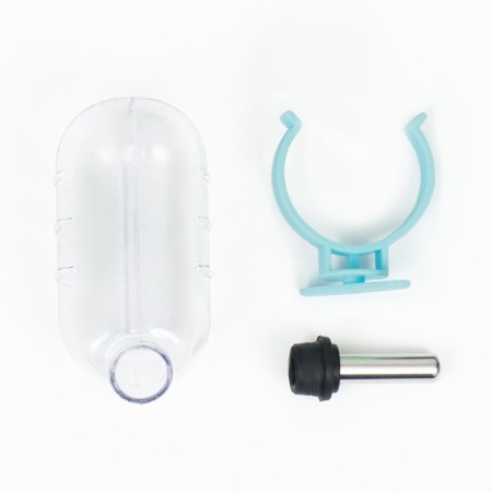 Drill for rodents with a metal nose, 60 ml, transparent with blue mount-7