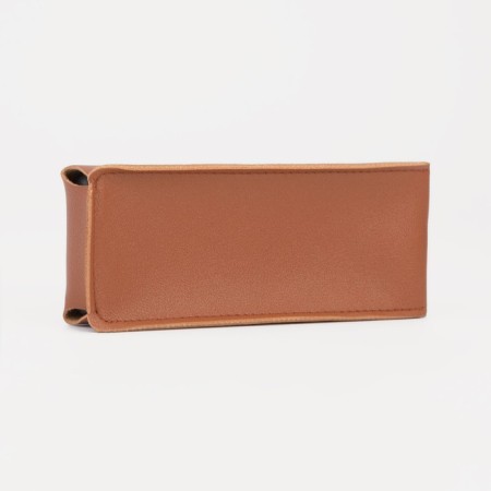 A case for glasses on the button, brown color-1