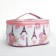 Cosmetic bag with lightning, white/pink color