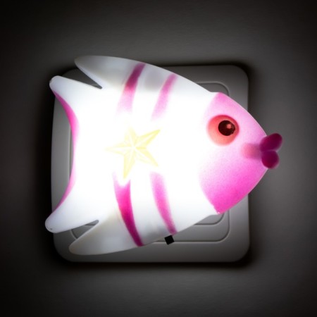 Nightlight 4 diode "fish" 220V mix 7.5x9x2 cm Risalux-3