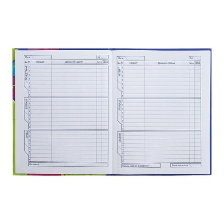 Universal diary for grades 1-11 Bright Mix, hard cover, glossy lamination, 40 sheets-7