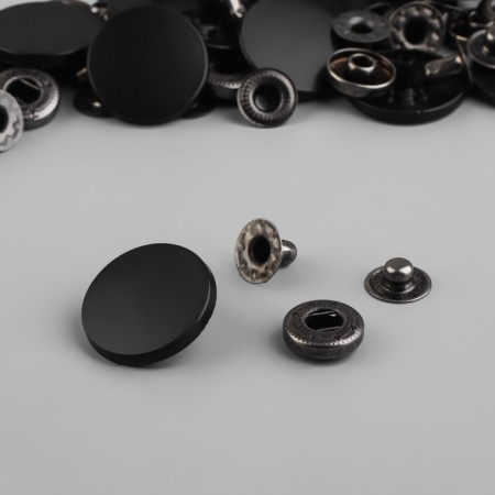 Installation button, alpha (S-shaped), d = 20 mm, black matte color-1