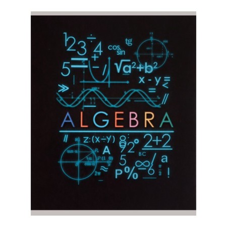 Substantial notebook Calligrata Superneeon, 48 sheets in the algebra cage, with reference material, covered cardboard, OFSET block