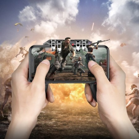 Hoco GM7, 4 trigger gamepad, phone width up to 70-95 mm, black-5