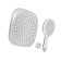 A set of showers for stationary zein mixers, square shape, plastic, white/chromium