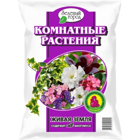 Soilogront based on the Green City biohumus, for indoor plants, 10 liters