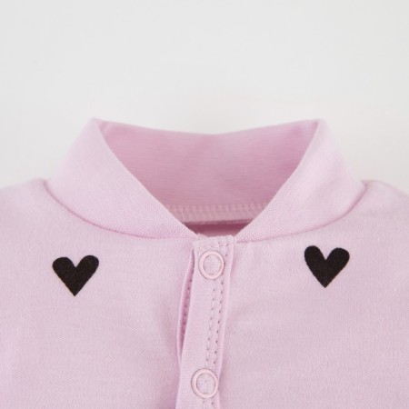 Combineson crumb I am “hearts”, pink color, height 74-80 cm-1
