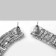 Hanging earrings with rhinestones "Waterfall" mini square, 5 threads, white color in silver, 19.5 cm