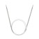 The knitting needles are circular, metal, 80 cm/3.5 mm