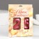 Candle in the cake jubilee "line" (set 2 in 1), number 25 /52, pink metallic, 6.5 cm