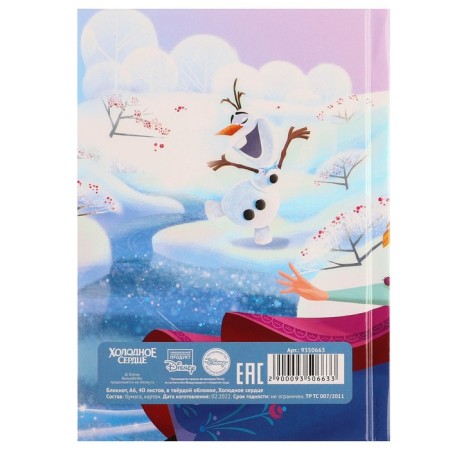 Notepad A6, 40 sheets in a hard cover, cold heart-7