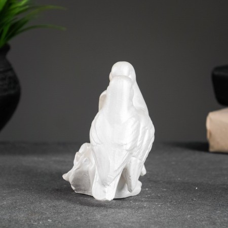 Figure "pigeons" pearl, 12x12x7cm-3