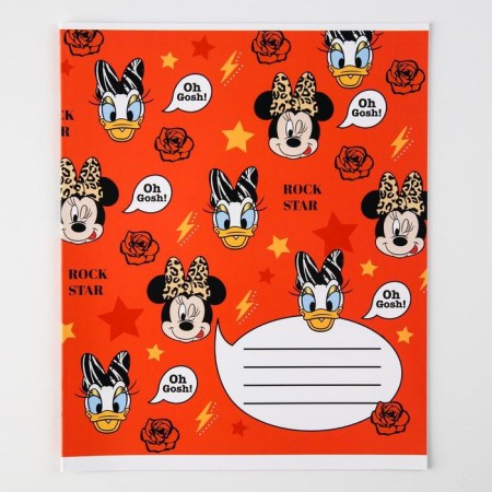 Notebook in a cage 12 sheets, 5 types of mix, cover coated cardboard, Minnie Mouse-3