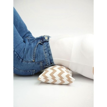 Pillow Orthopedic roller with buckwheat beam, size 20x50 cm, zigzag, brown color-6