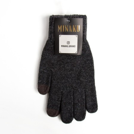 Men's gloves minku is plain, col. Gray, rr 9-10 (22-24 cm)-3