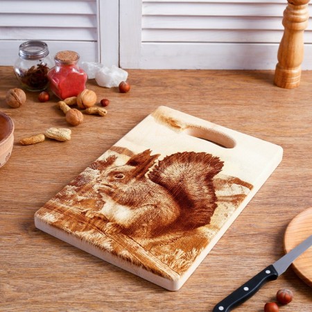 Board from the massif “Squirrel”, large, rectangular, 23 × 35 cm