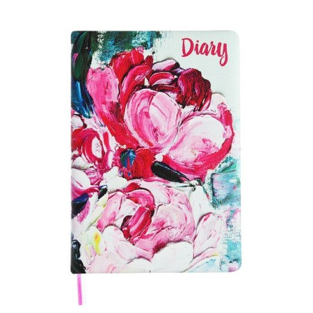 Leduced Diary A5, 160 sheets, Devente.elizabeth, firm artificial leather cover with foam rubber, color slice, a, block 70 g/m2, blue