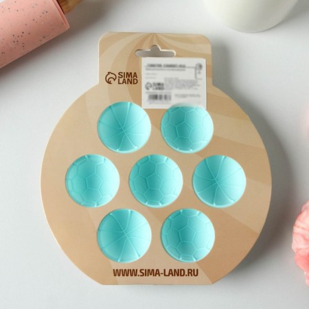Form for mousse desserts and baking konfinetta "Sports balls", d = 15.5 cm, turquoise color-8