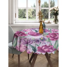 The tablecloth on the table “Life blooms”, round, Saten, d = 150 cm