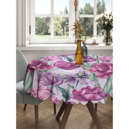 The tablecloth on the table “Life blooms”, round, Saten, d = 150 cm