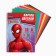 Cardboard color, A4, 16 sheets, 8 colors, non-unilateral, in folder, 220 g/m², Spider-Man