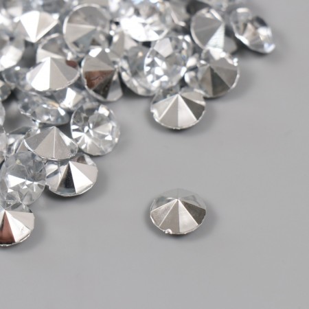 Decor for creativity plastic "Rhinestones. Transparent" set 60 pcs d = 1 cm-1