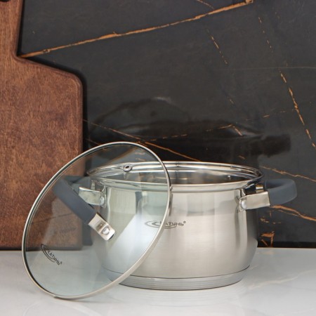 Irida pan, 2.9 l, d = 18 cm, capsule, glass cover, induction-1