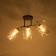 Artemis chandelier 3he27 40W black and gold 52x20x27 cm