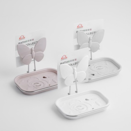 Soap dish on the suction cup "Butterfly", plastic, 13 × 11 × 9.5 cm, color mix-8