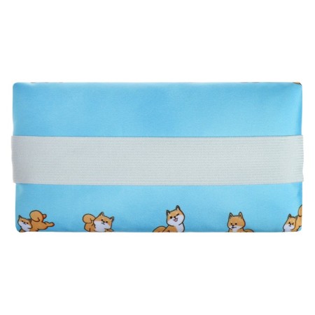 Penal is soft, 1 compartment, 95 x 200 mm, flat, pm-shp28 corgi, with an elastic band for a notebook,-1