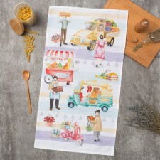 Ethel towel Food Market 40x73 cm, 100% cotton, sarzha 190 g/m2