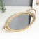 Standing interior polystone with a mirror "leaves" gold 4.5x23x41 cm