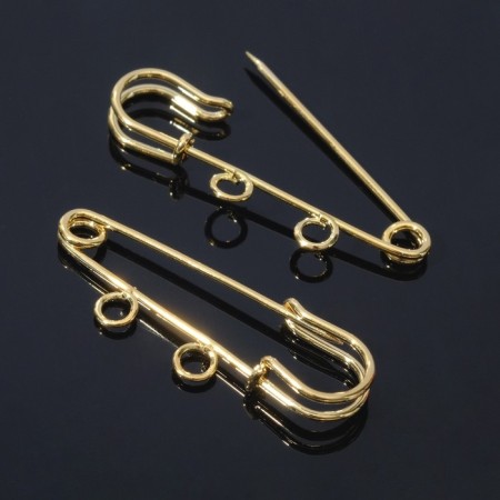 PO-035 pins for pendants, No. 01 (set 2 pcs.) 35 × 5 mm, color gold