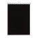 Notepad A6 40 sheets in a cage on the crest "Black", cover shaking cardboard, VD-LK, Block 65 g/m2