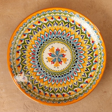 Largan Rishtan ceramics "Patterns", 32 cm, orange-1