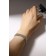 Bracelet with rhinestones "shine" thread in circles, white color in silver, 18 cm