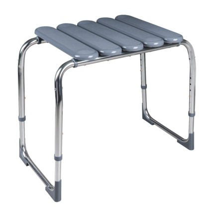 Bathroom stool with adjustable Pro height, gray
