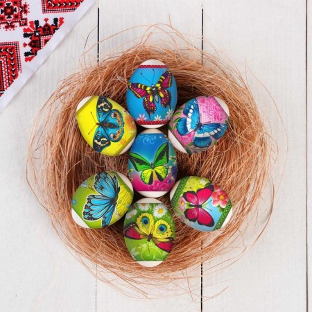 Easter heat -shaped film "Butterflies" for 7 eggs