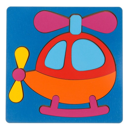 Puzzle "Helicopter", painted tree-1