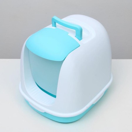 Closed toilet with a scoop, 47 x 40 x 39 cm, white and white-3