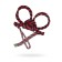 Handcuffs-ames from the cotton rope "Knot-omega", 3.3 m, black and red color